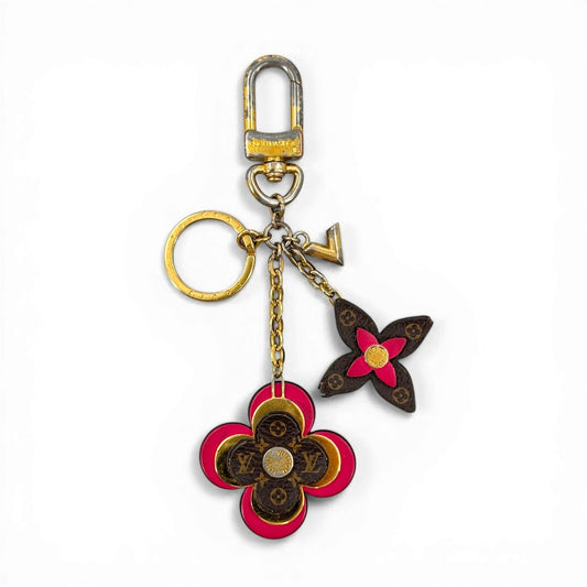 LOUIS VUITTON モノグラム ポルトクレ ブルーミングフラワー M63084 キーリング