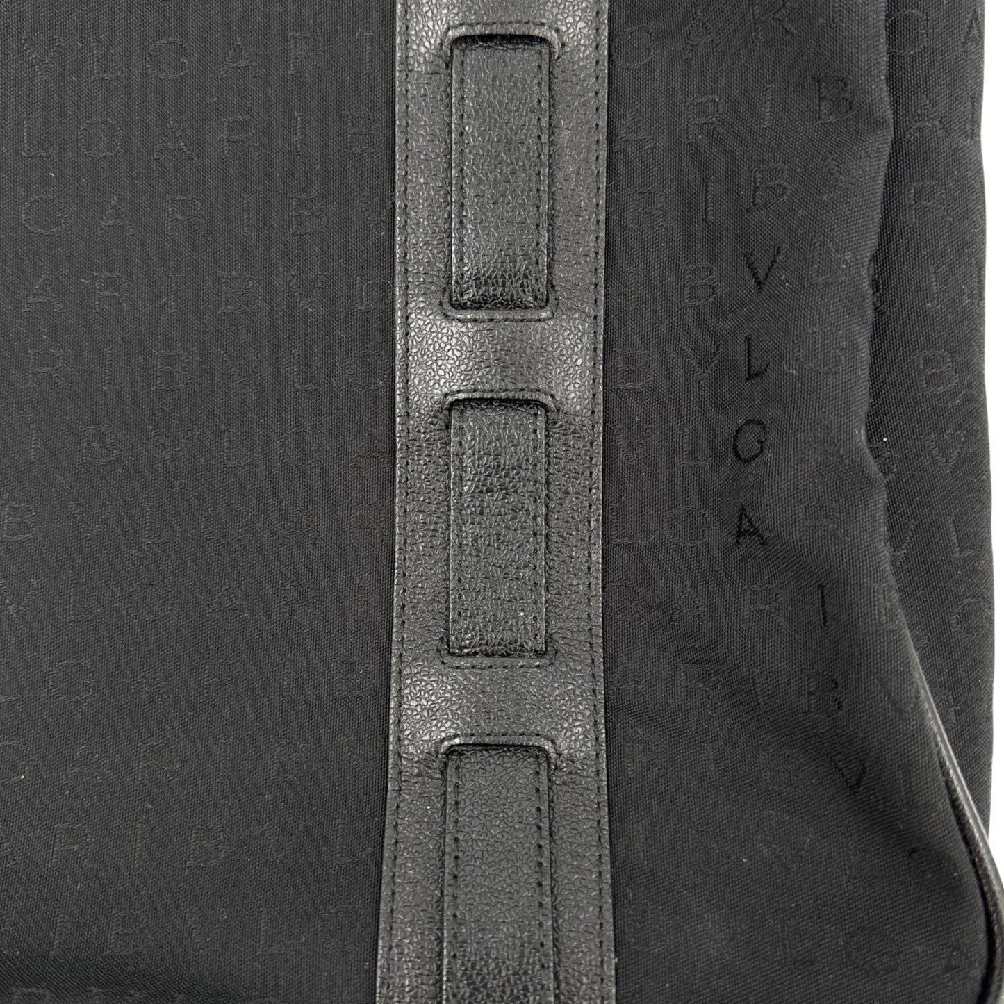 BVLGARI ロゴマニア ブラック キャンバス トートバッグ