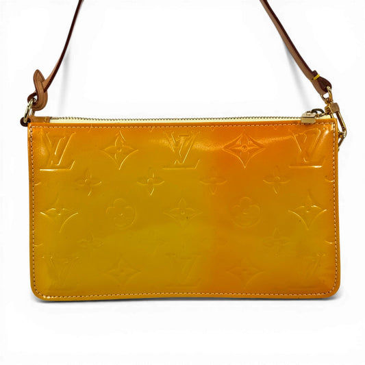 LOUIS VUITTON モノグラム ヴェルニ イエロー レキシントン M91058 ハンドバッグ