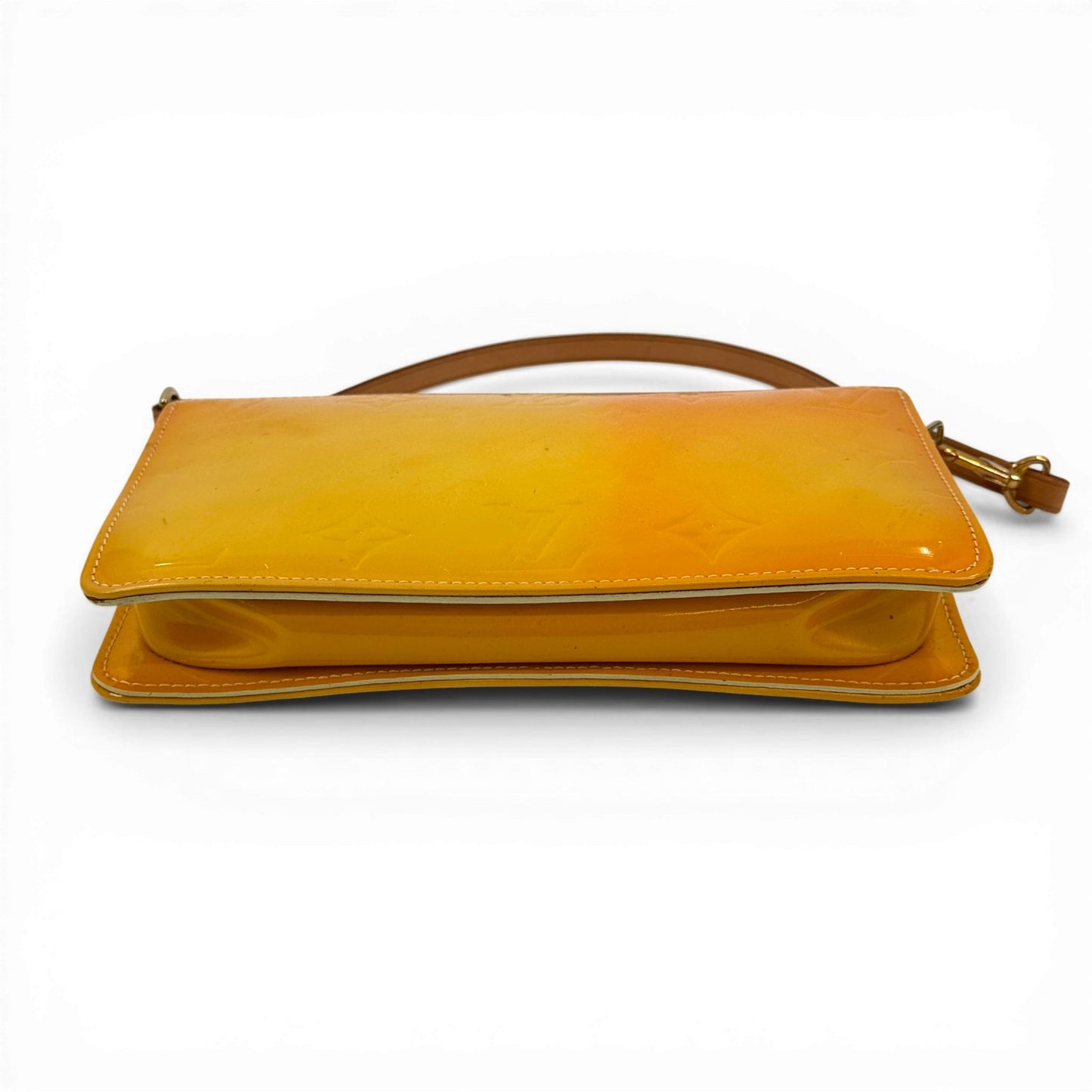 LOUIS VUITTON モノグラム ヴェルニ イエロー レキシントン M91058 ハンドバッグ