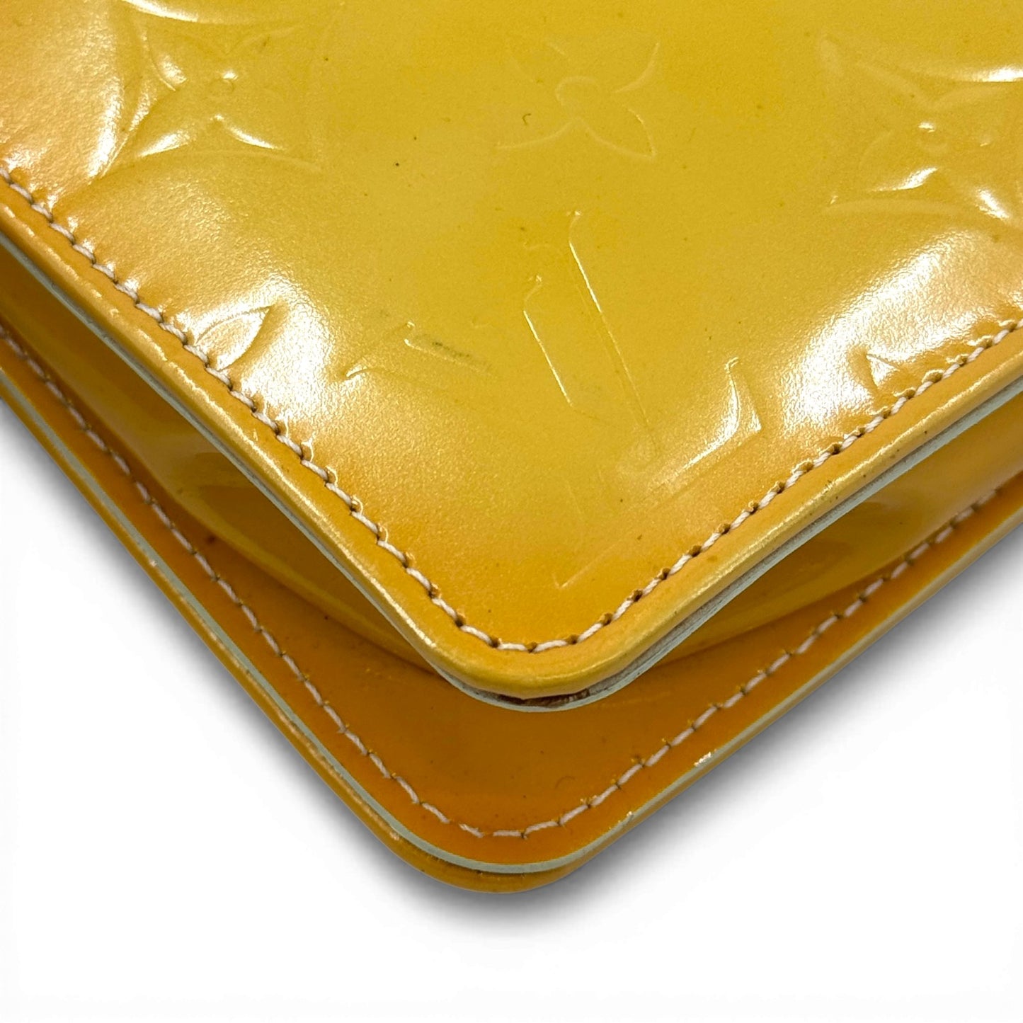 LOUIS VUITTON モノグラム ヴェルニ イエロー レキシントン M91058 ハンドバッグ