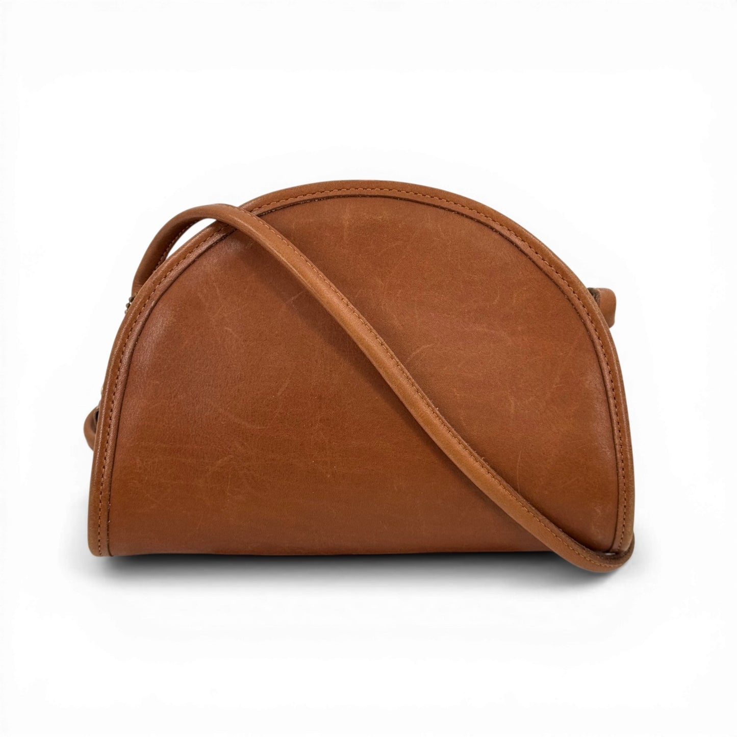 COACH ブラウン フルグレインレザー ショルダーバッグ オールドCOACH