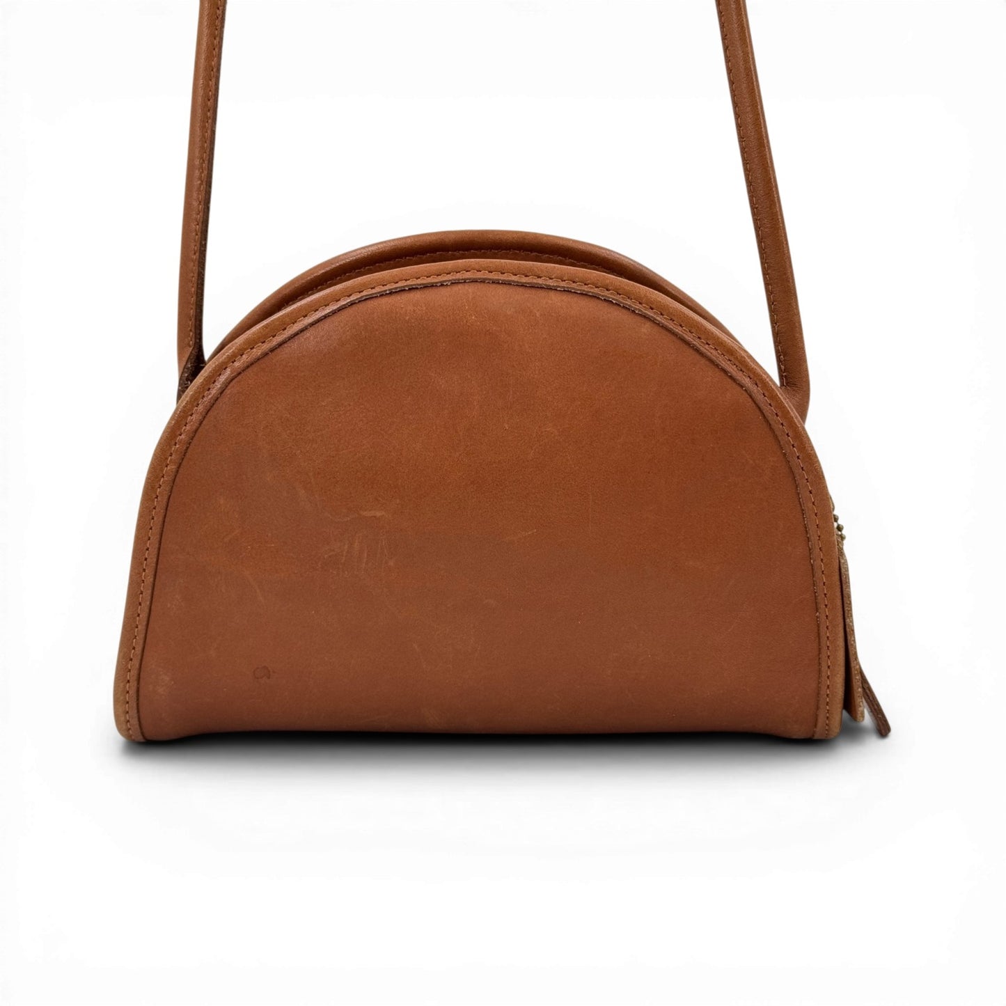 COACH ブラウン フルグレインレザー ショルダーバッグ オールドCOACH