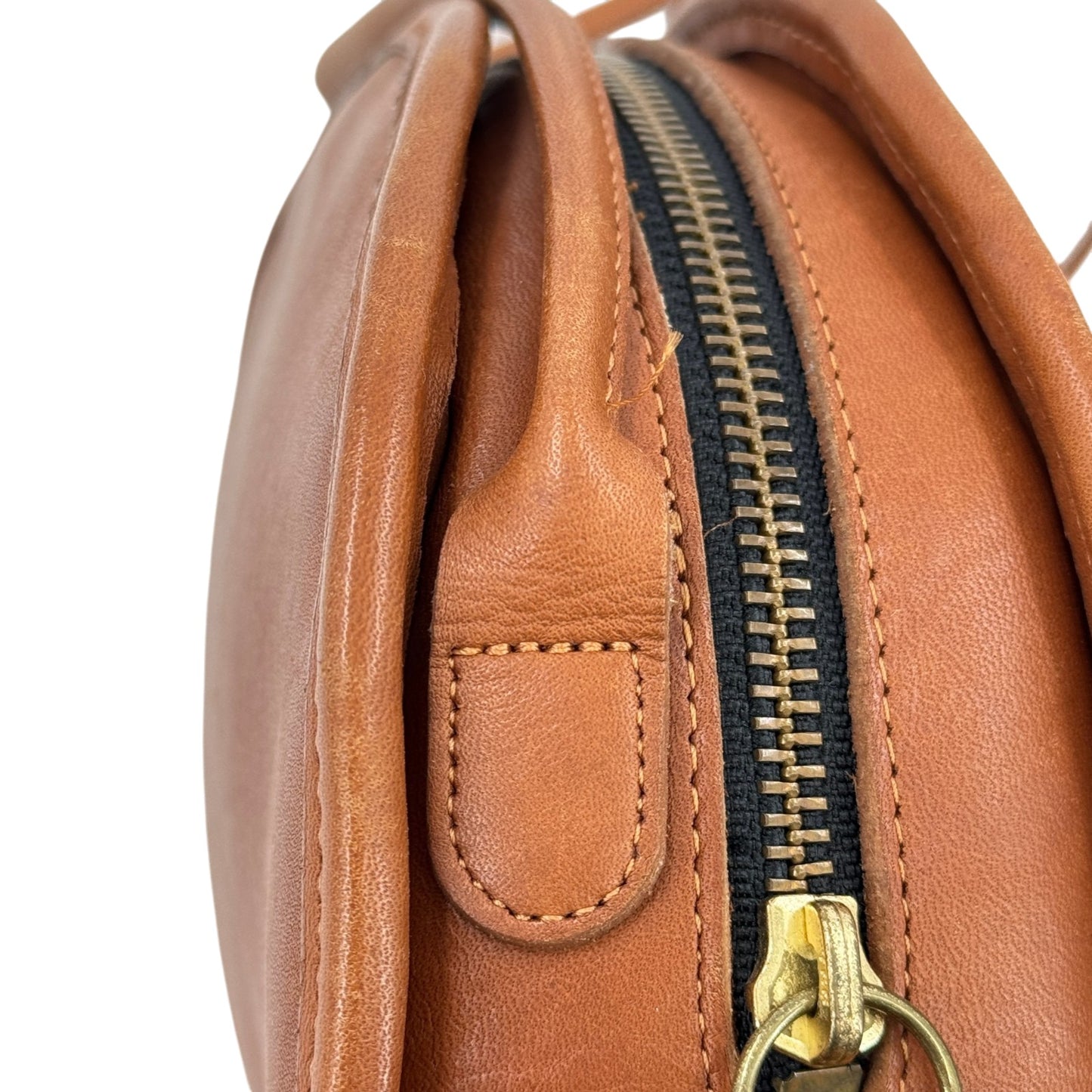 COACH ブラウン フルグレインレザー ショルダーバッグ オールドCOACH