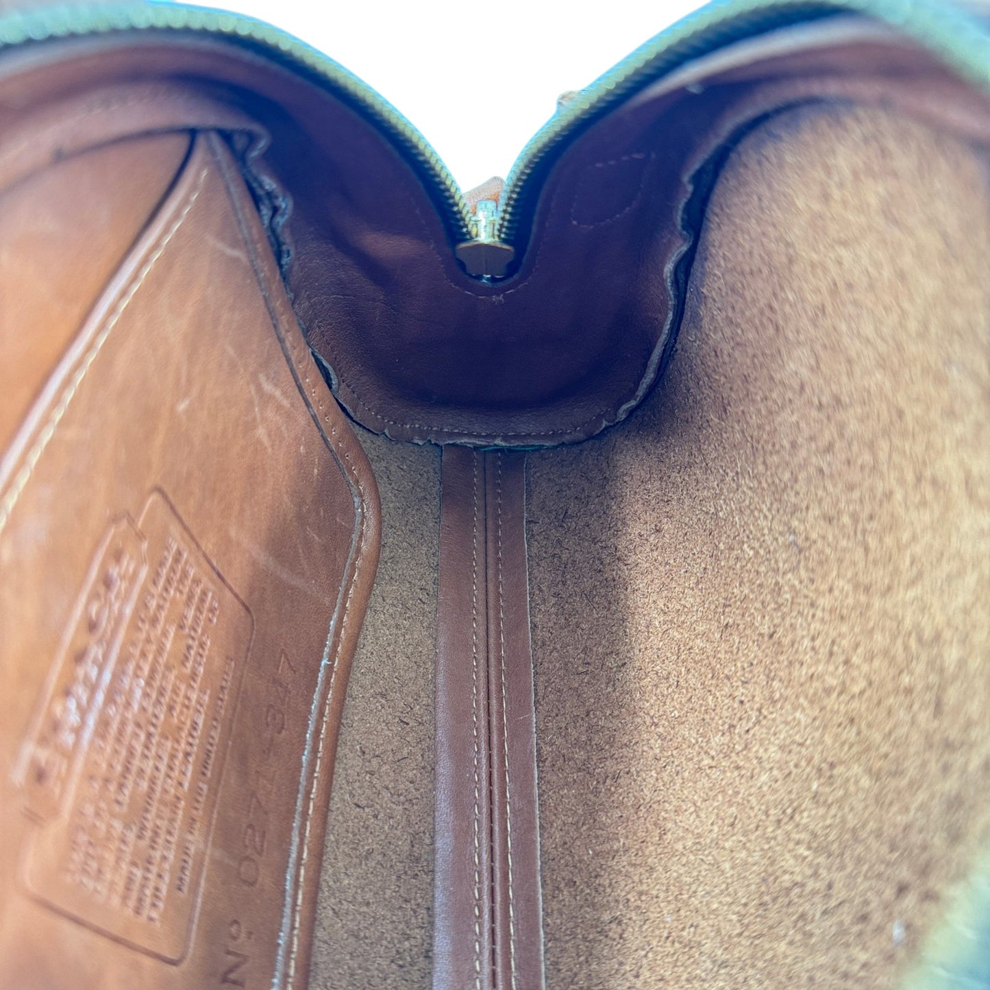 COACH ブラウン フルグレインレザー ショルダーバッグ オールドCOACH