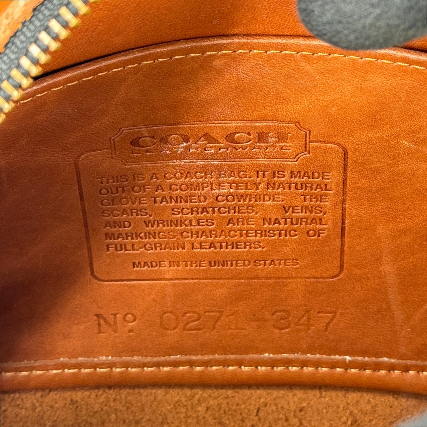 COACH ブラウン フルグレインレザー ショルダーバッグ オールドCOACH