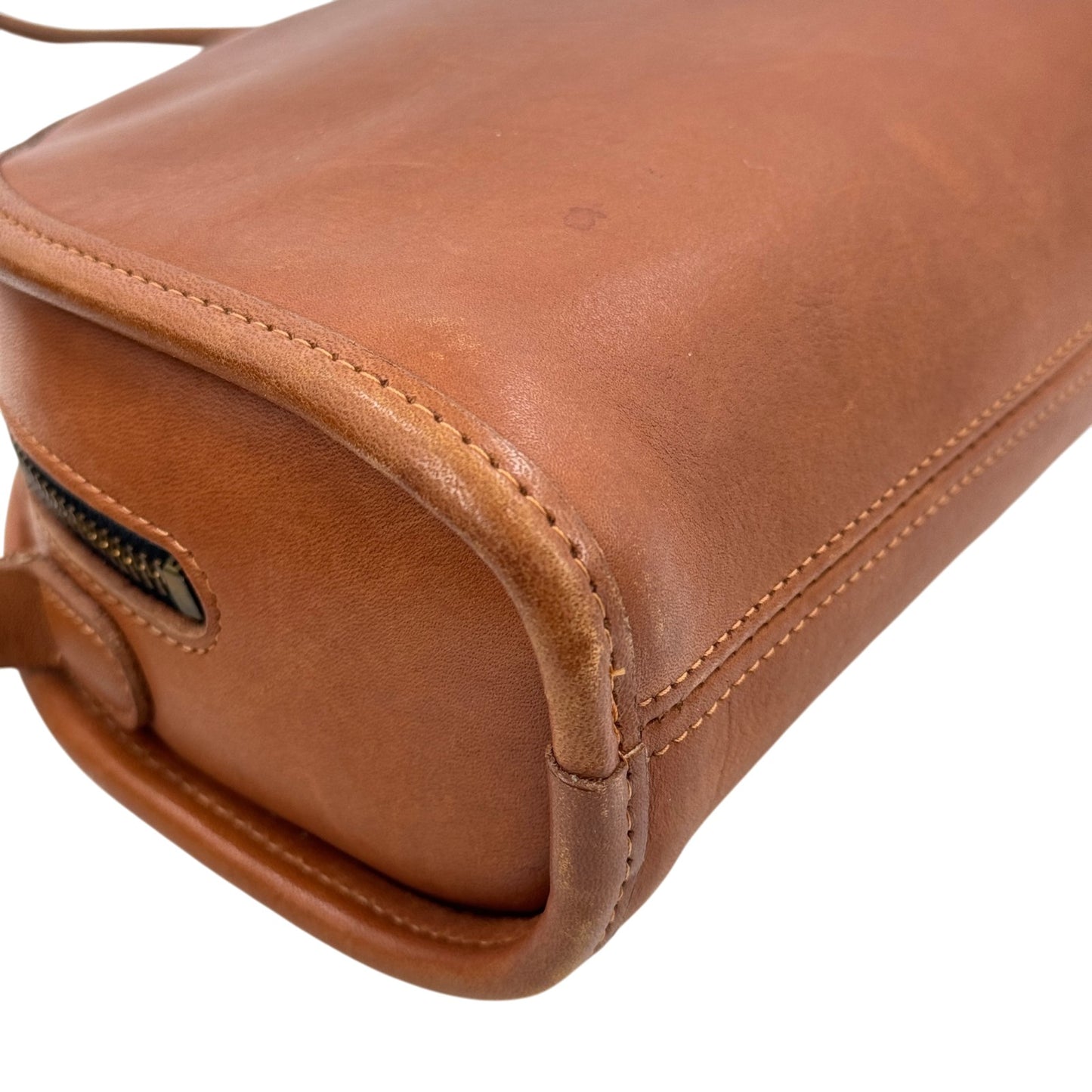 COACH ブラウン フルグレインレザー ショルダーバッグ オールドCOACH