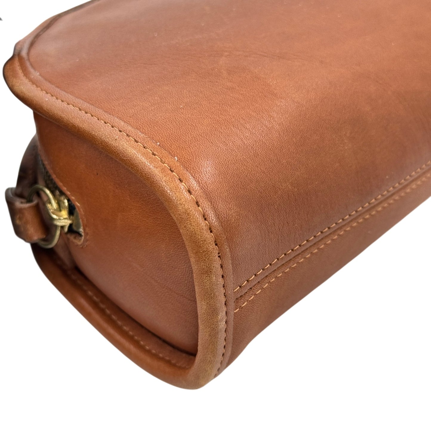 COACH ブラウン フルグレインレザー ショルダーバッグ オールドCOACH