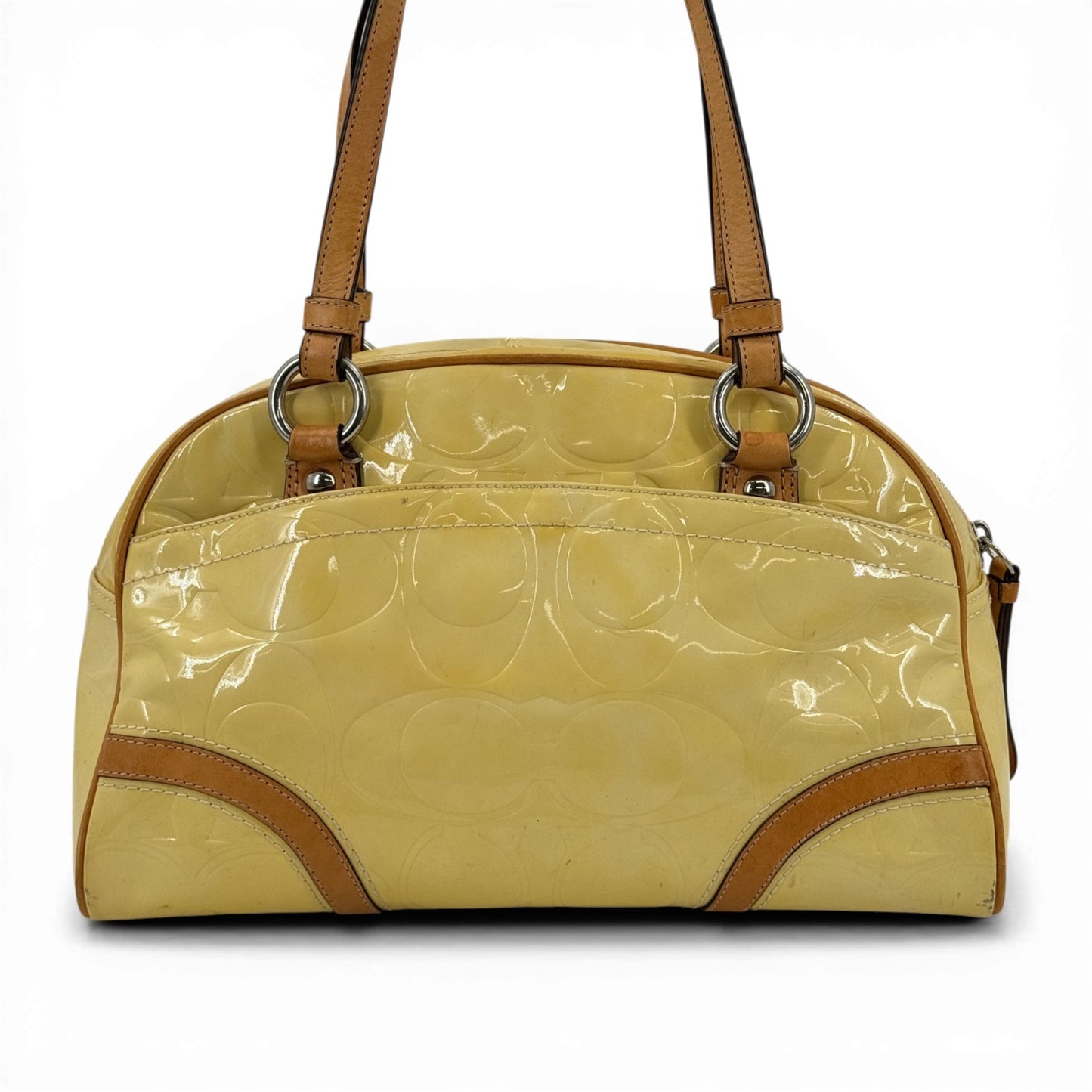 COACH ヴェルニ イエロー ショルダーバッグ