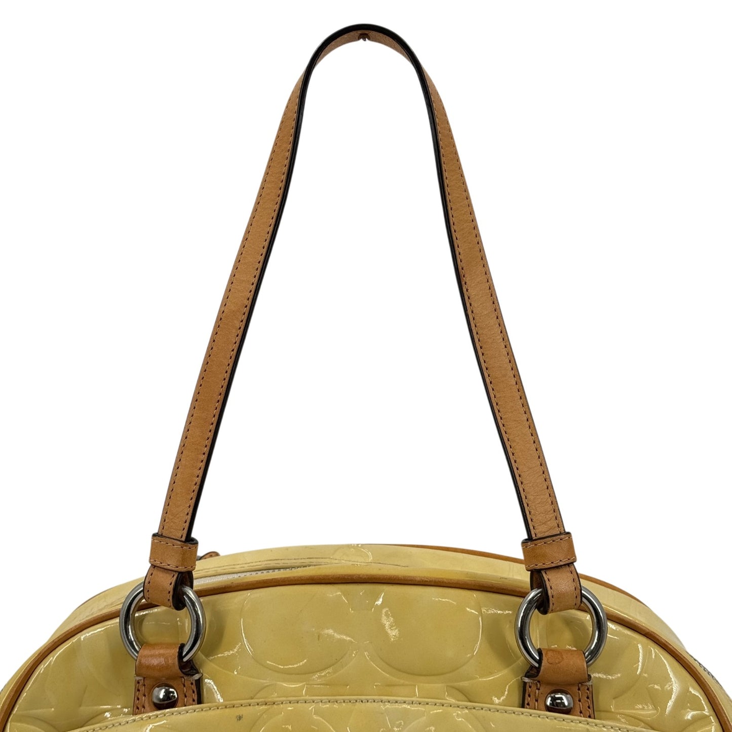 COACH ヴェルニ イエロー ショルダーバッグ