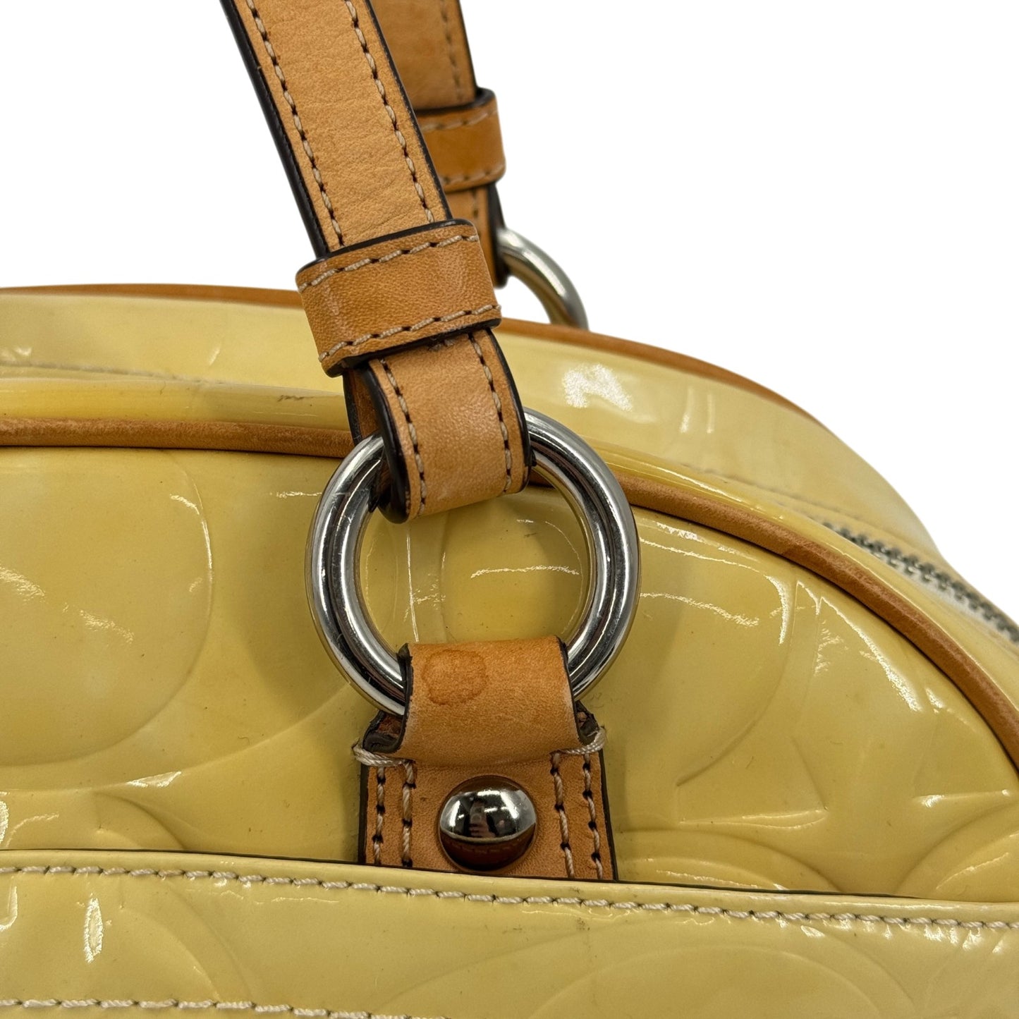 COACH ヴェルニ イエロー ショルダーバッグ