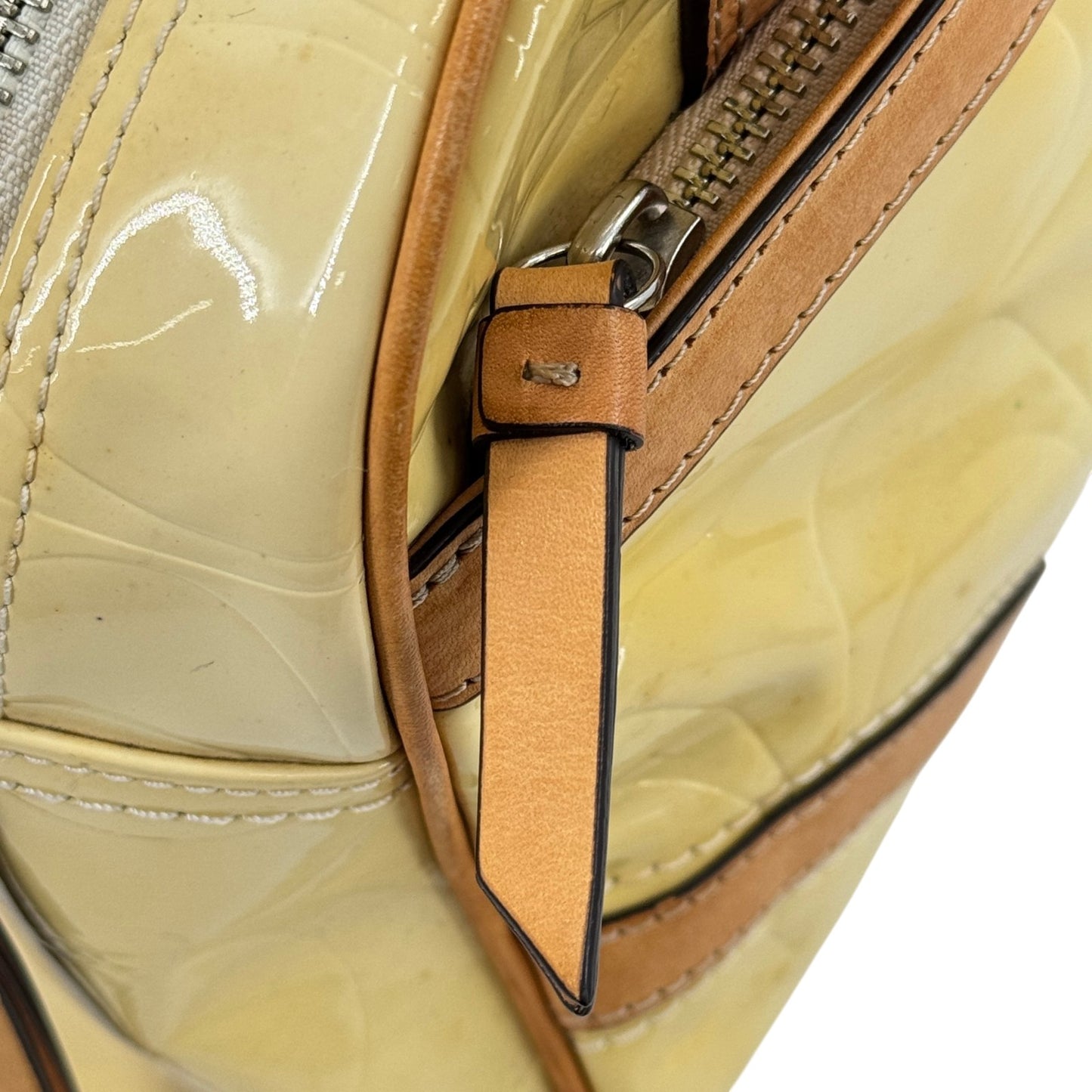 COACH ヴェルニ イエロー ショルダーバッグ