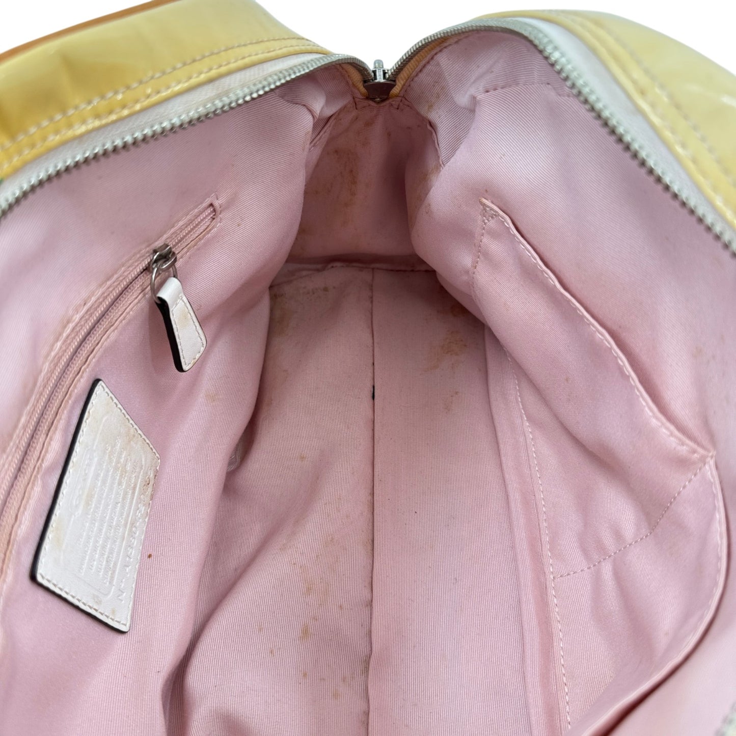 COACH ヴェルニ イエロー ショルダーバッグ