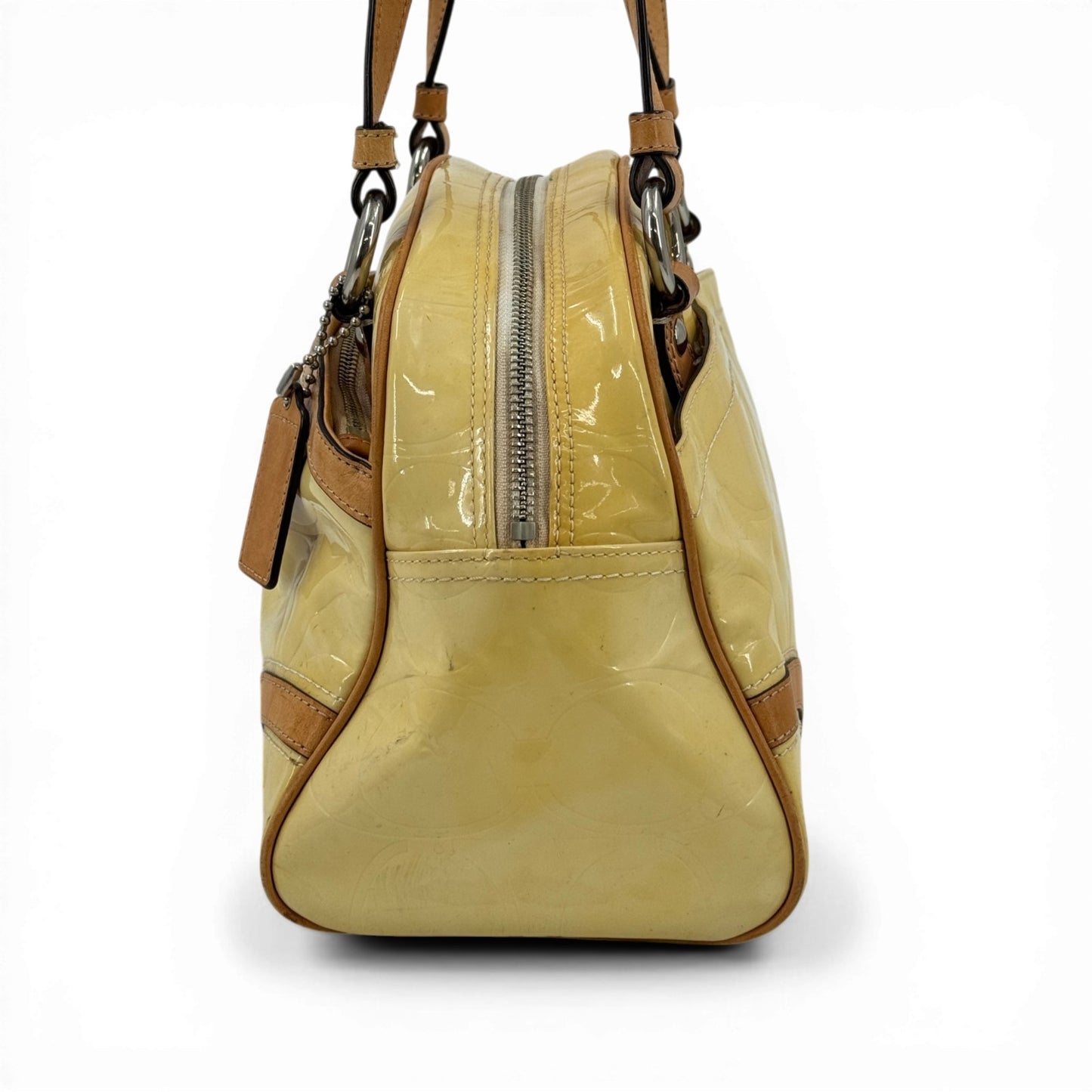 COACH ヴェルニ イエロー ショルダーバッグ