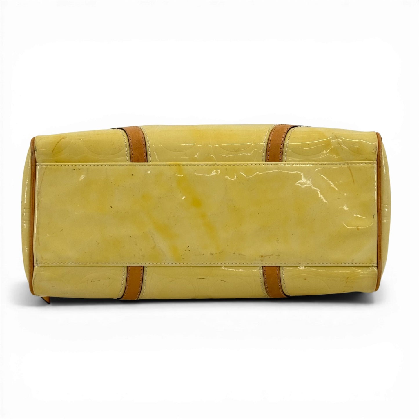 COACH ヴェルニ イエロー ショルダーバッグ