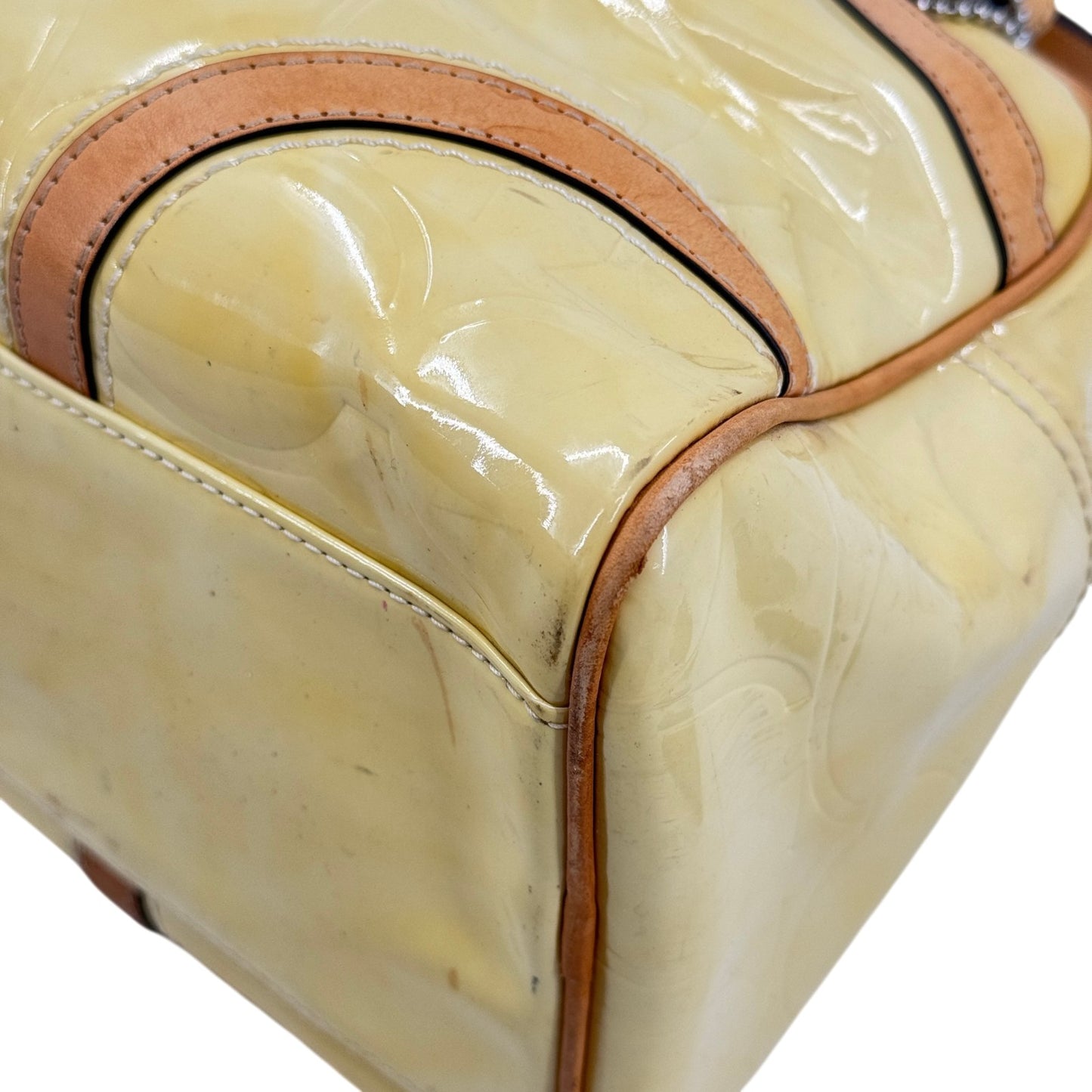 COACH ヴェルニ イエロー ショルダーバッグ