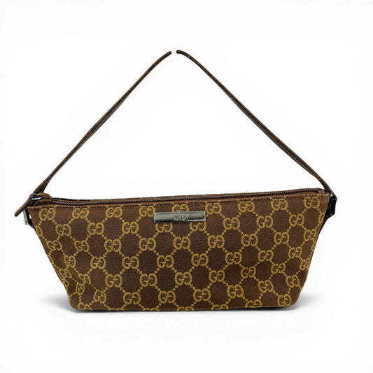 GUCCI ブラウン GGキャンバス ハンドバッグ