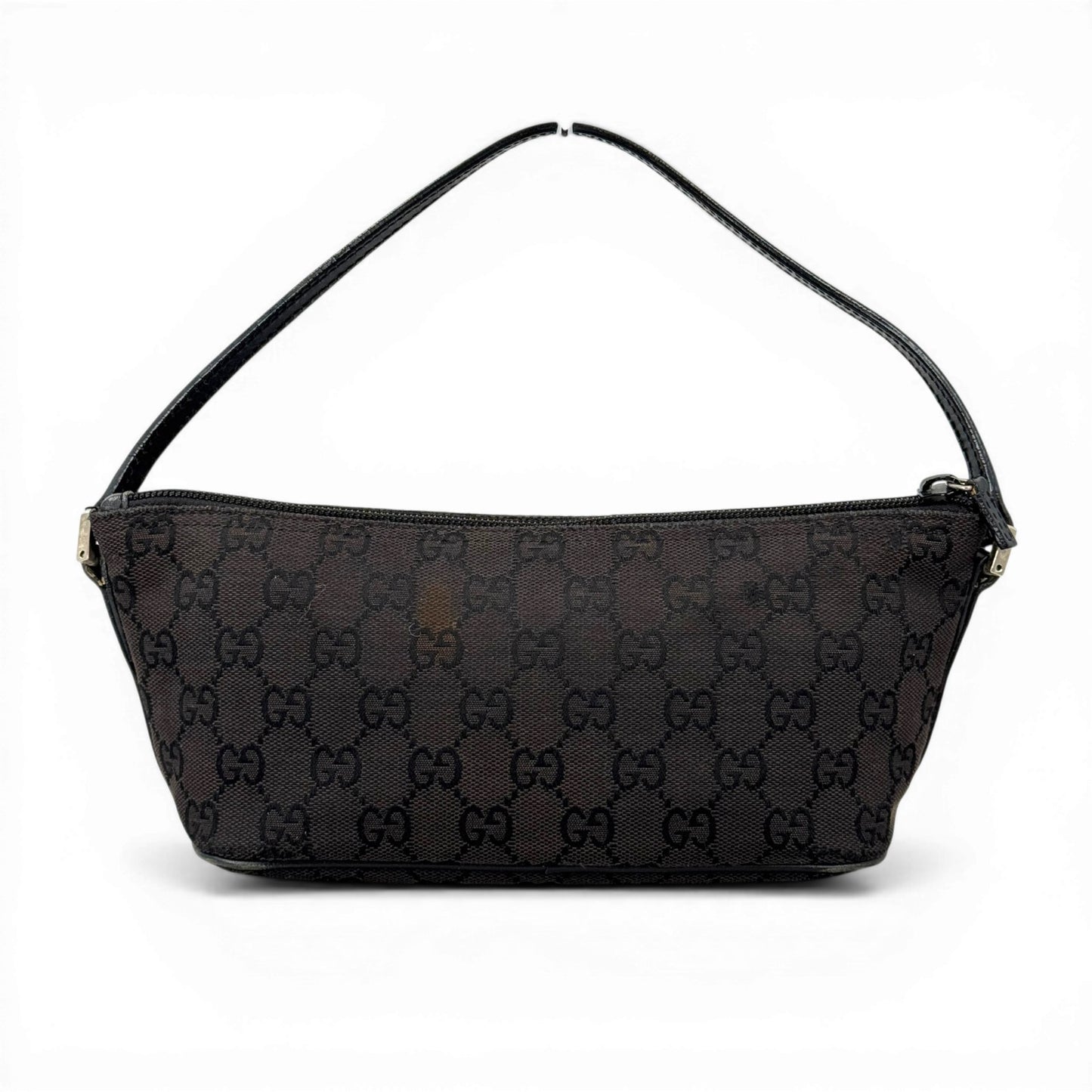 GUCCI  ブラック GGキャンバス ハンドバッグ