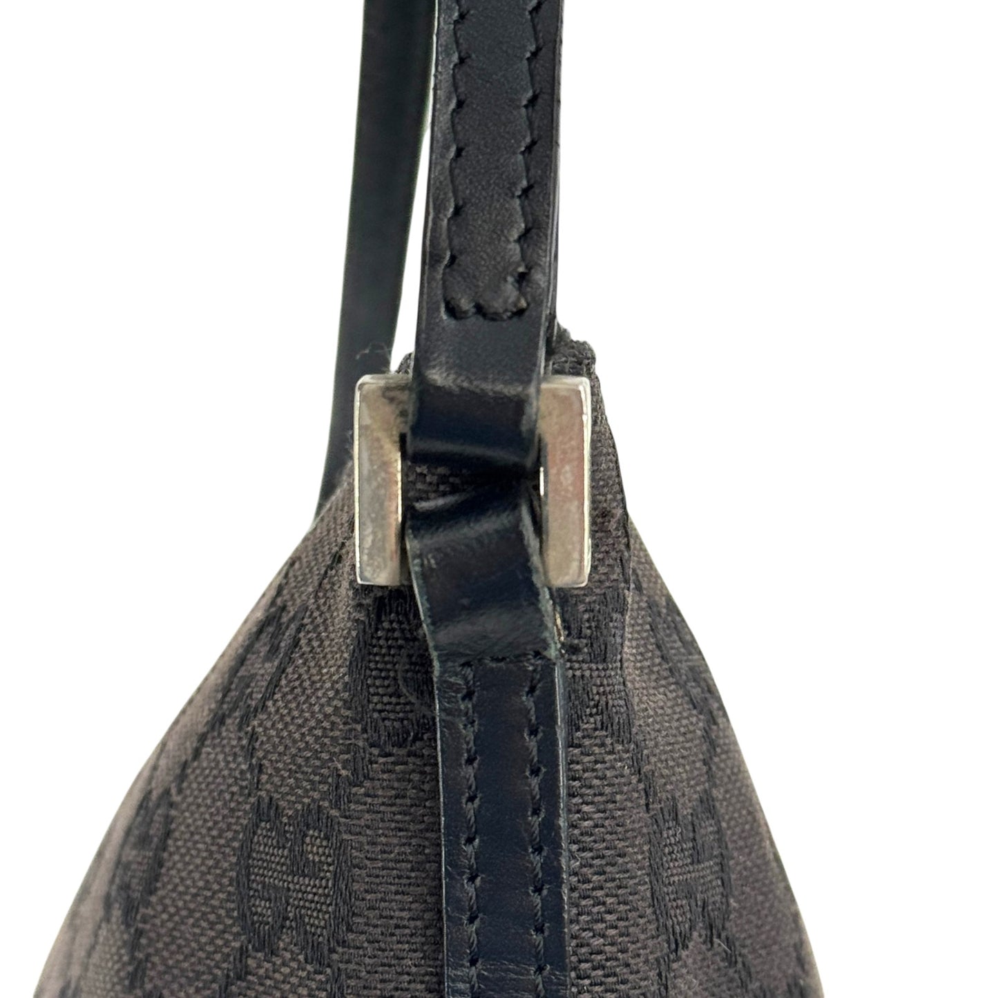 GUCCI  ブラック GGキャンバス ハンドバッグ