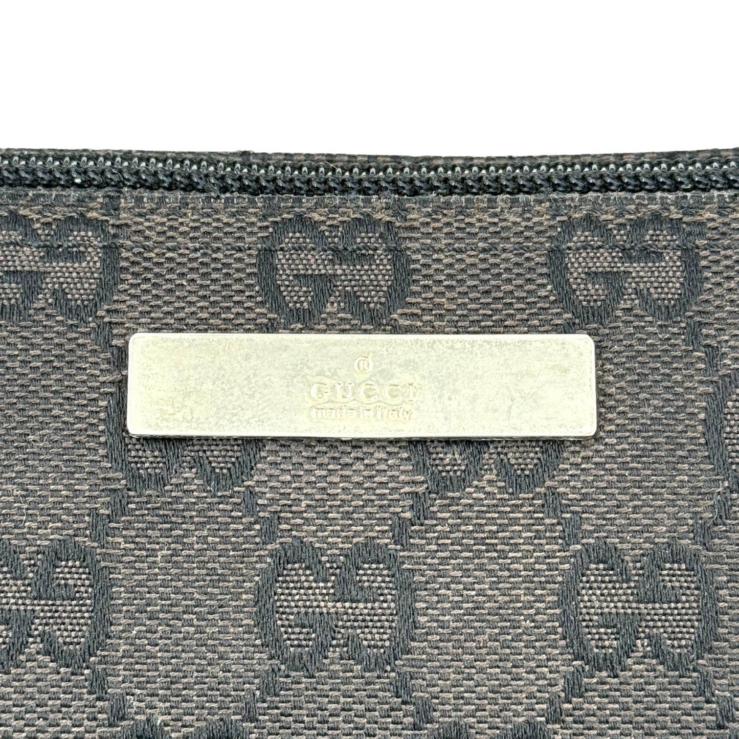 GUCCI  ブラック GGキャンバス ハンドバッグ