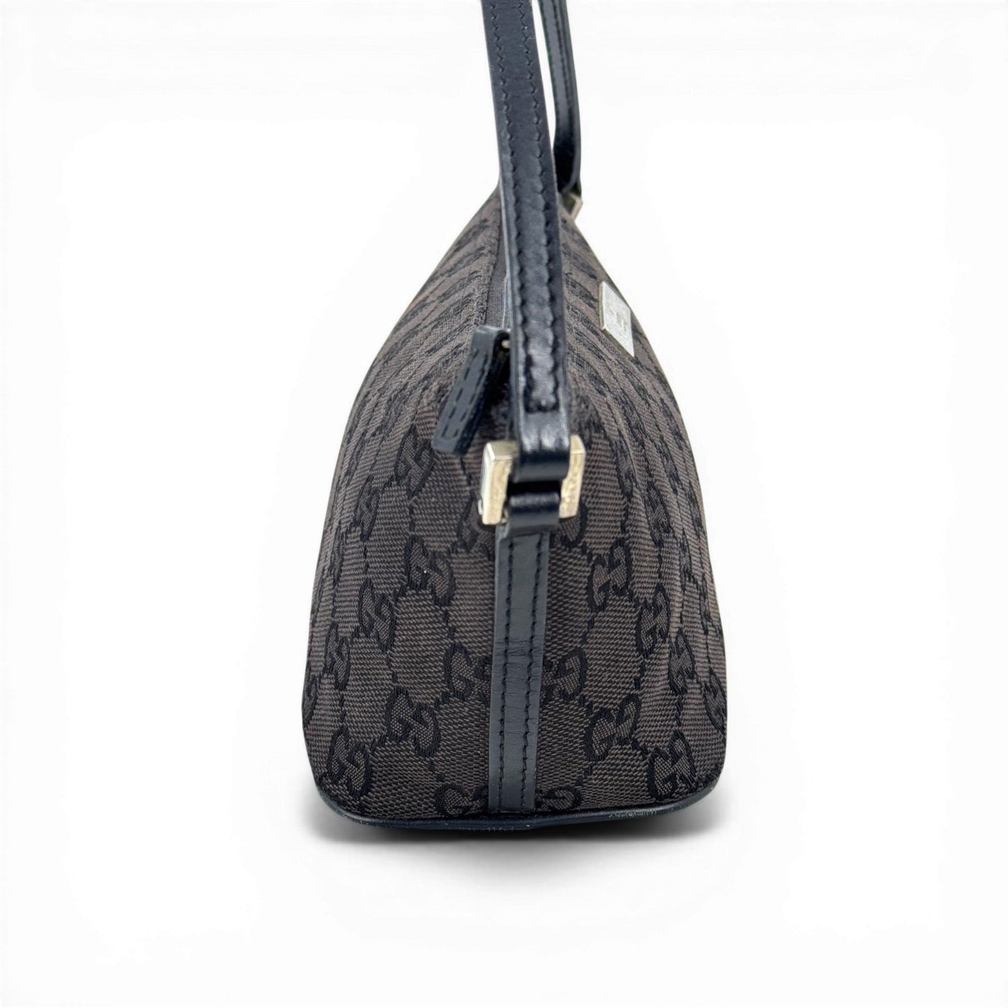 GUCCI  ブラック GGキャンバス ハンドバッグ