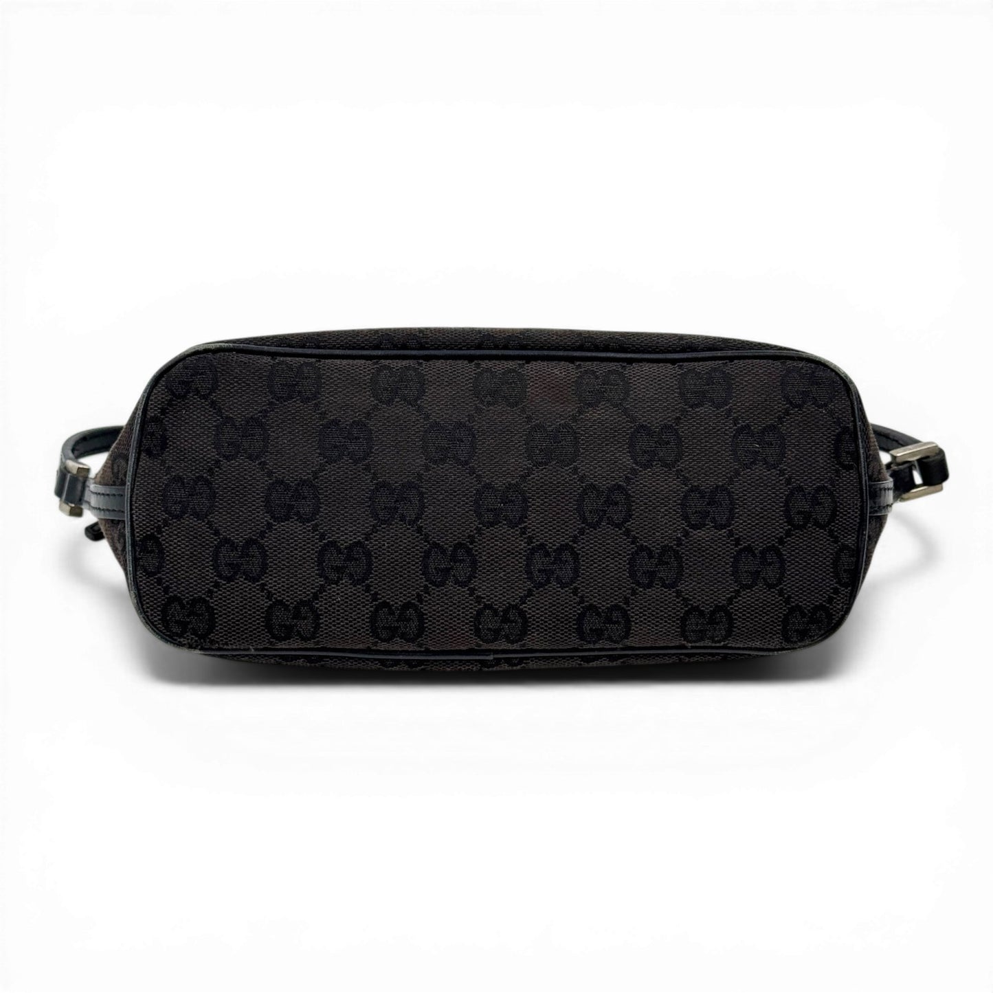 GUCCI  ブラック GGキャンバス ハンドバッグ