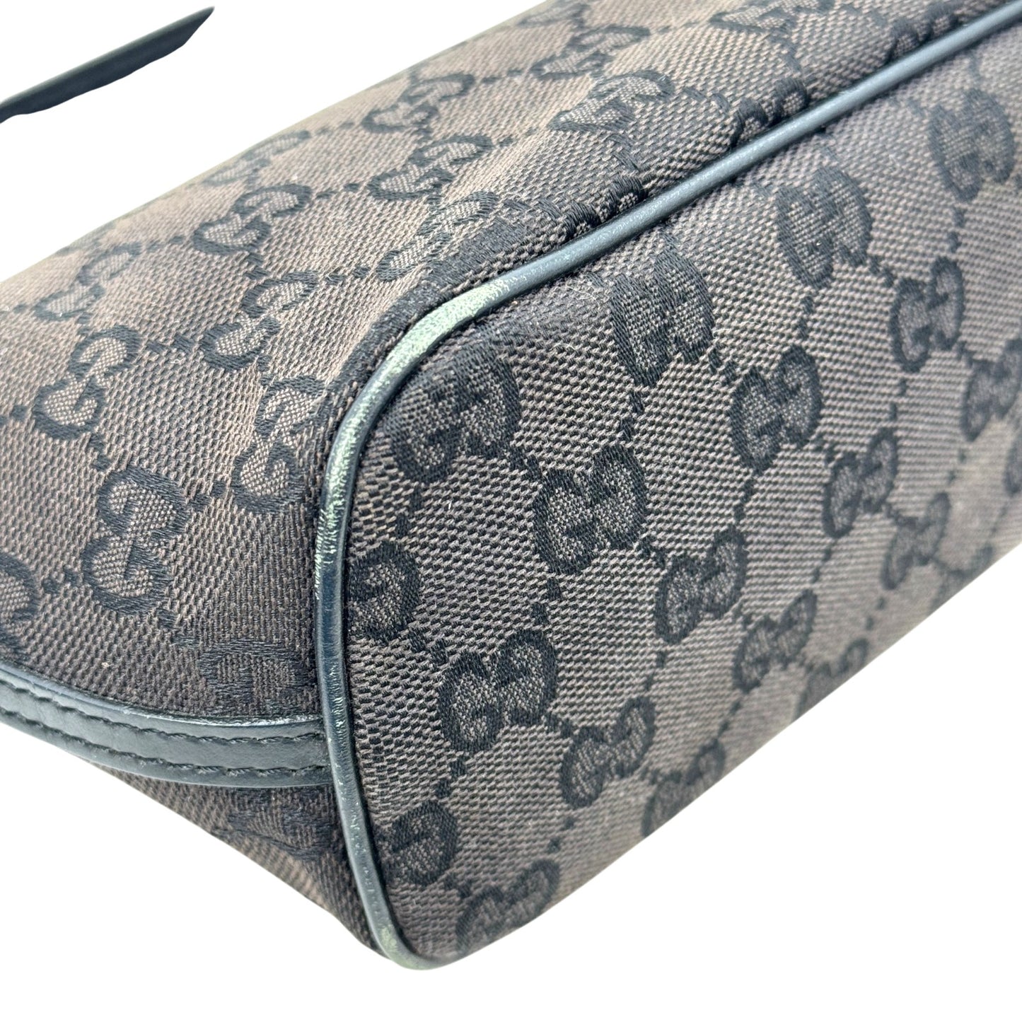 GUCCI  ブラック GGキャンバス ハンドバッグ