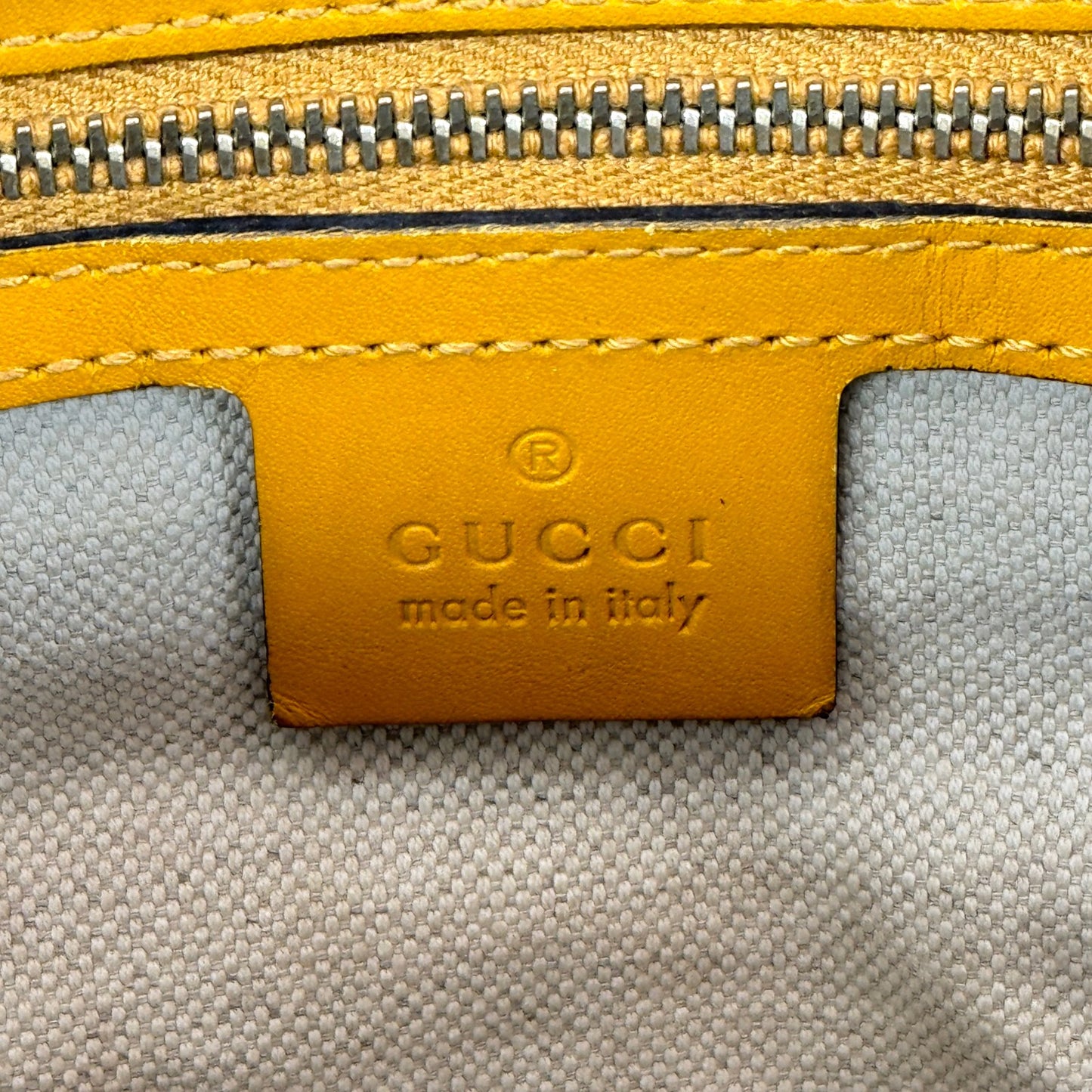 GUCCI GGキャンバス ベージュ ボストンバッグ イタリア製