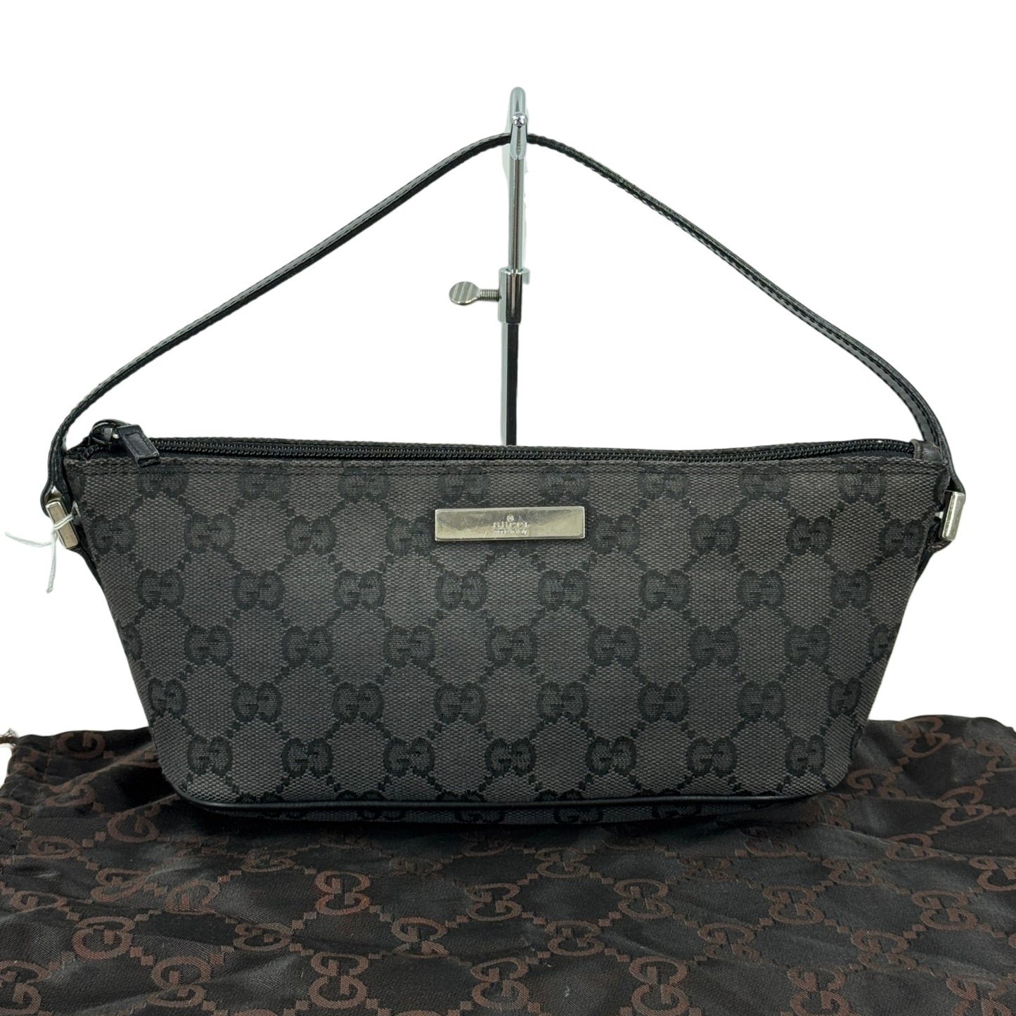 GUCCI ブラック GGキャンバス ハンドバッグ