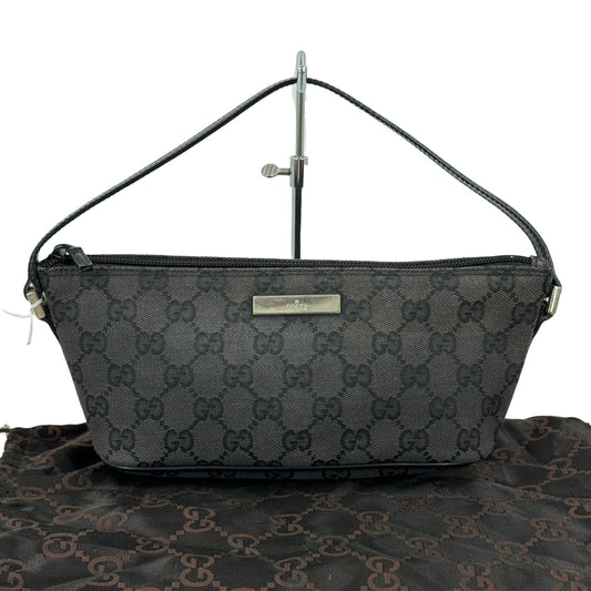 GUCCI ブラック GGキャンバス ハンドバッグ