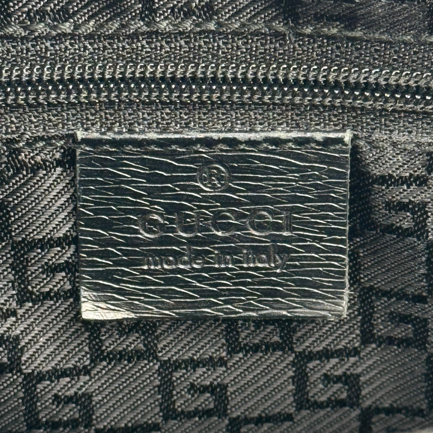 GUCCI GG ブラックキャンバス ハンドバッグ