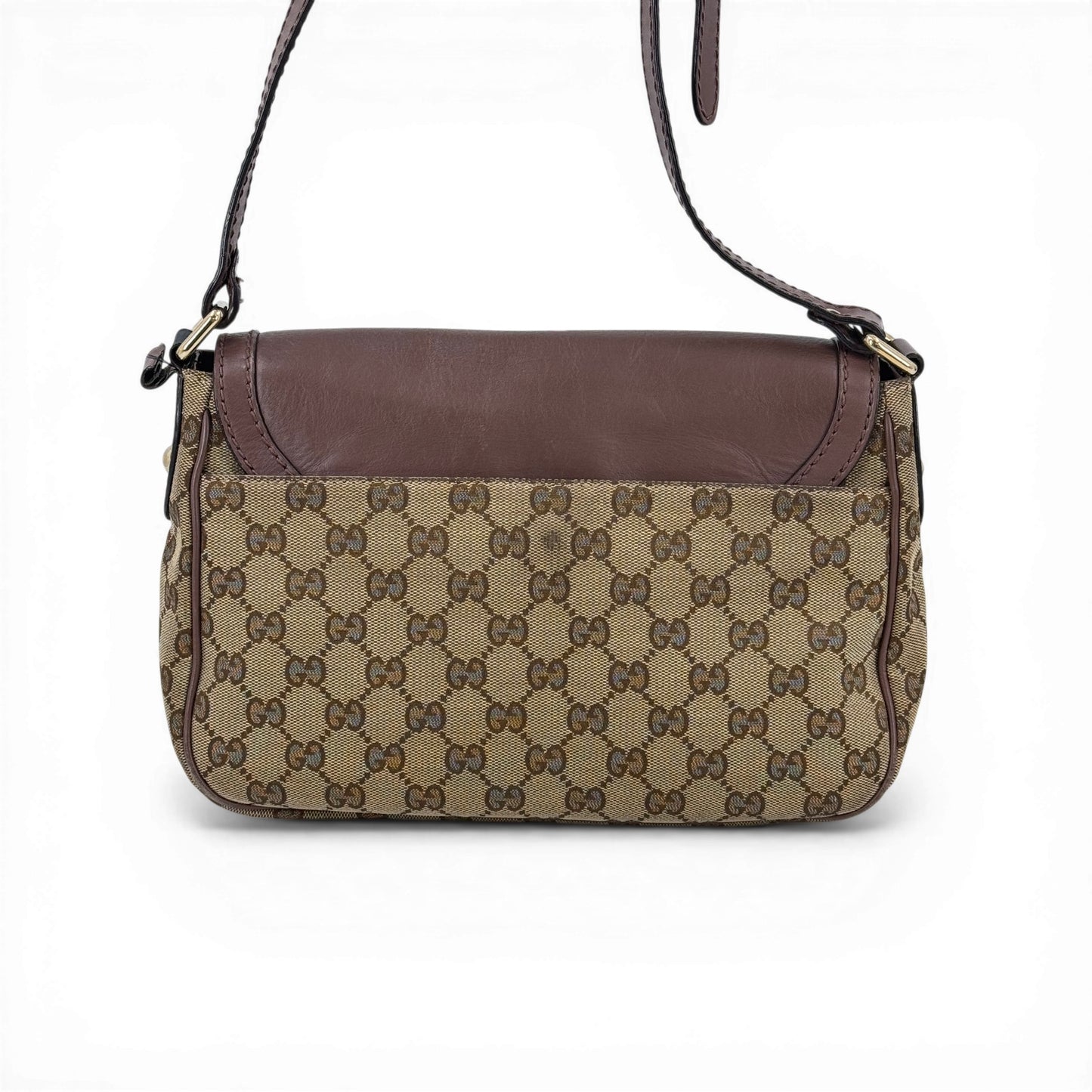 GUCCI GGキャンバス ベージュ ショルダーバッグ