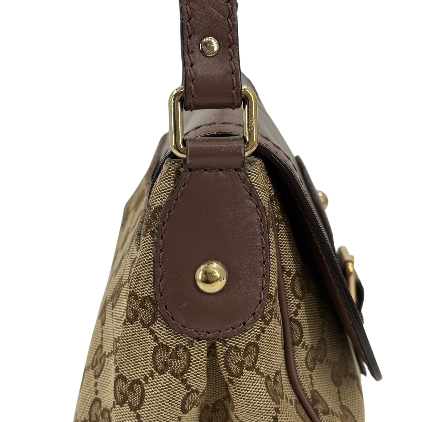 GUCCI GGキャンバス ベージュ ショルダーバッグ