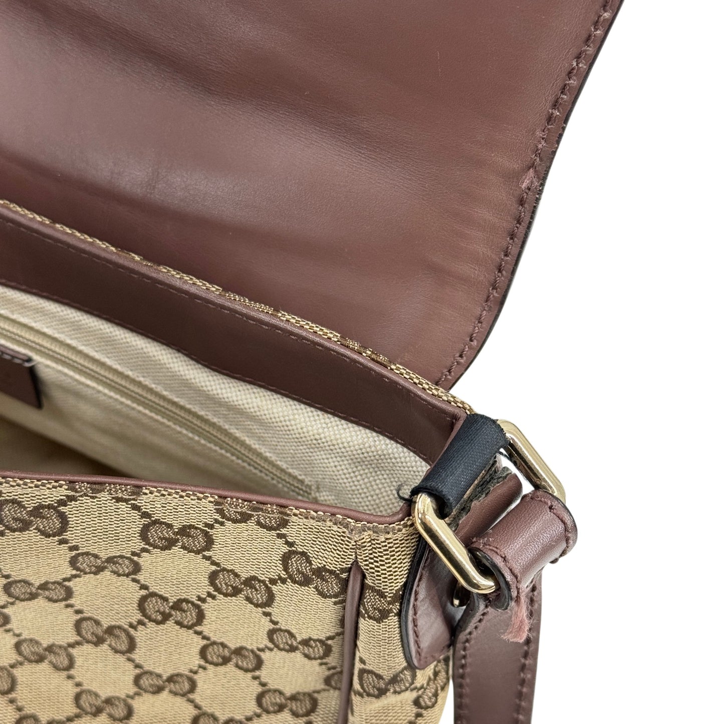 GUCCI GGキャンバス ベージュ ショルダーバッグ