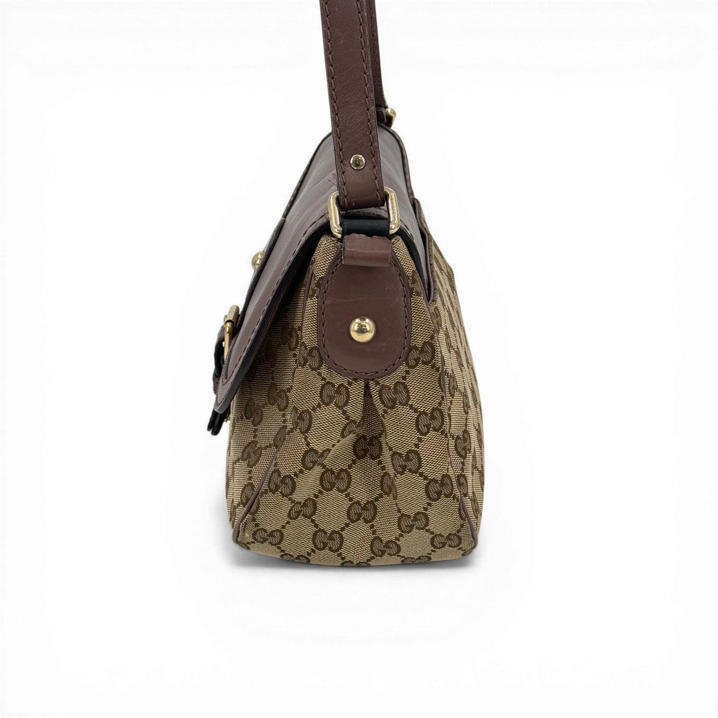 GUCCI GGキャンバス ベージュ ショルダーバッグ