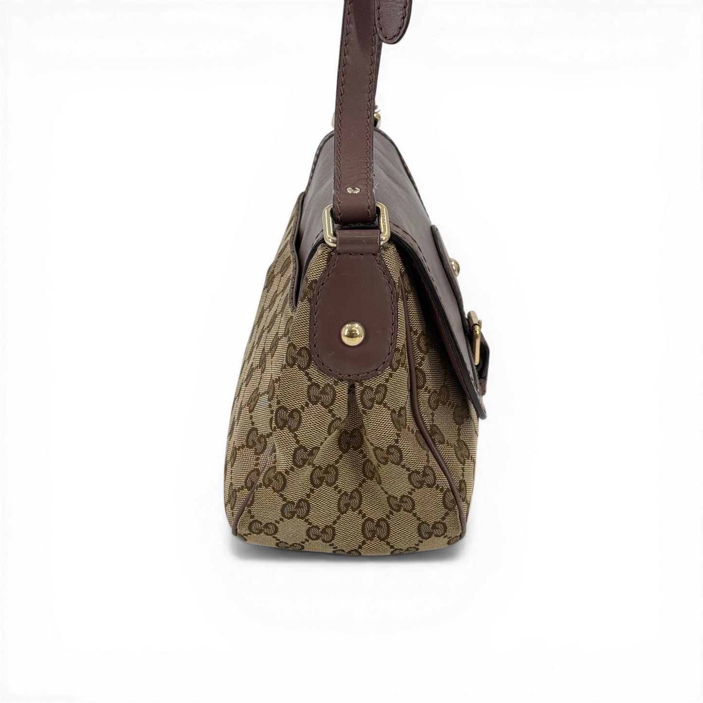 GUCCI GGキャンバス ベージュ ショルダーバッグ