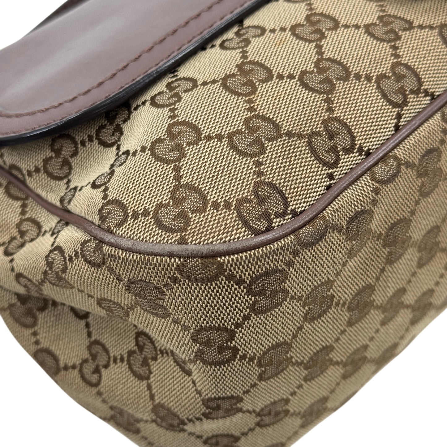 GUCCI GGキャンバス ベージュ ショルダーバッグ