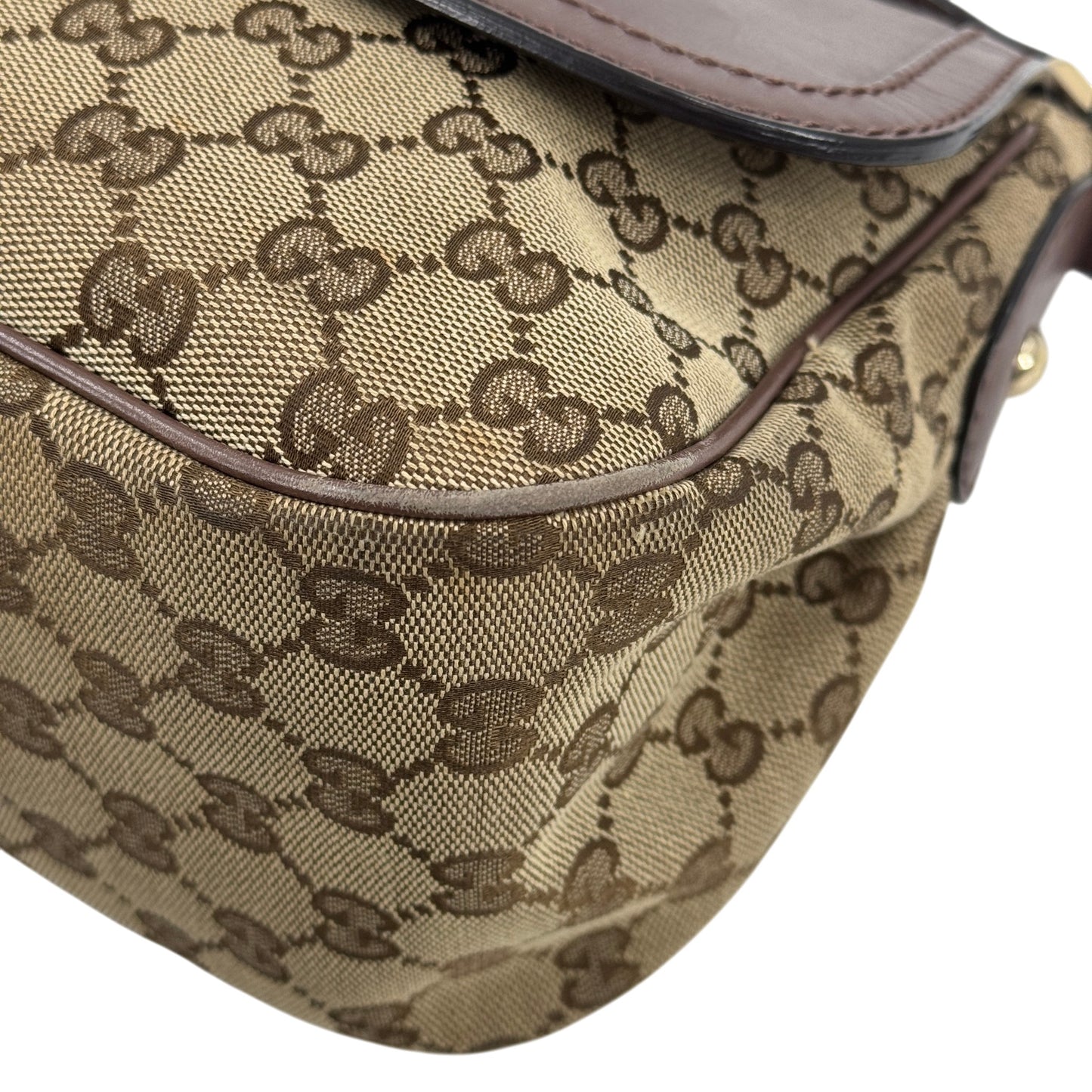 GUCCI GGキャンバス ベージュ ショルダーバッグ