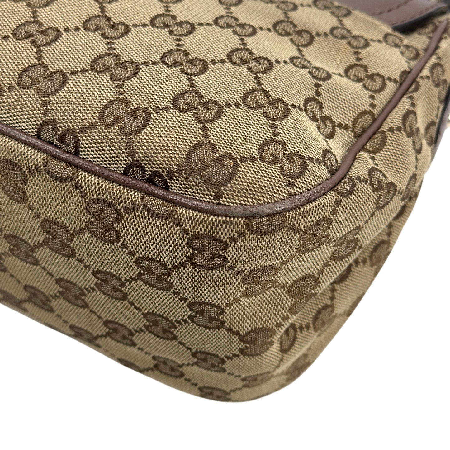 GUCCI GGキャンバス ベージュ ショルダーバッグ