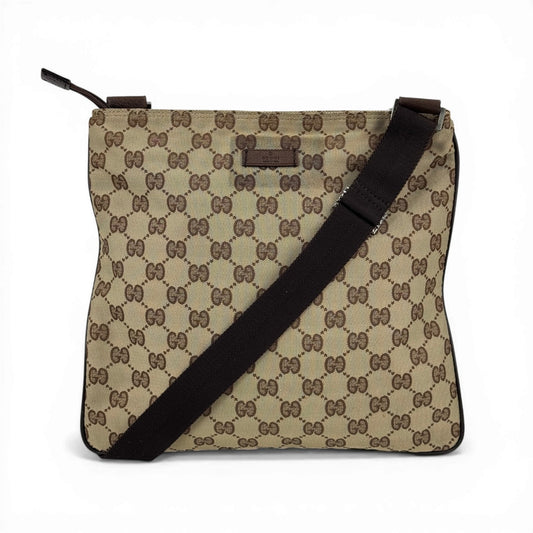 GUCCI GGキャンバス ベージュ ショルダーバッグ