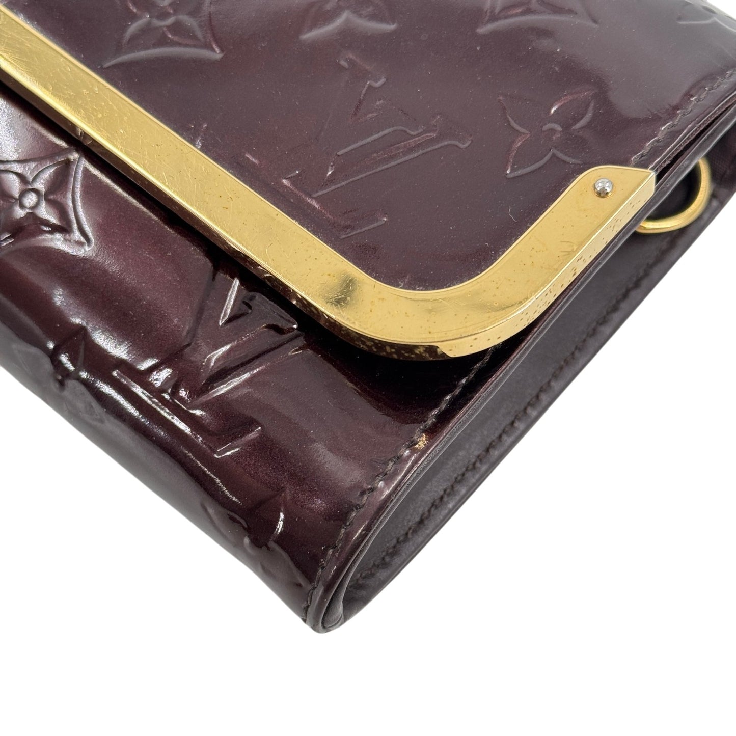 LOUIS VUITTON ポルトフォイユ・ロスモア モノグラム・ヴェルニ ボルドー 長財布 M91591