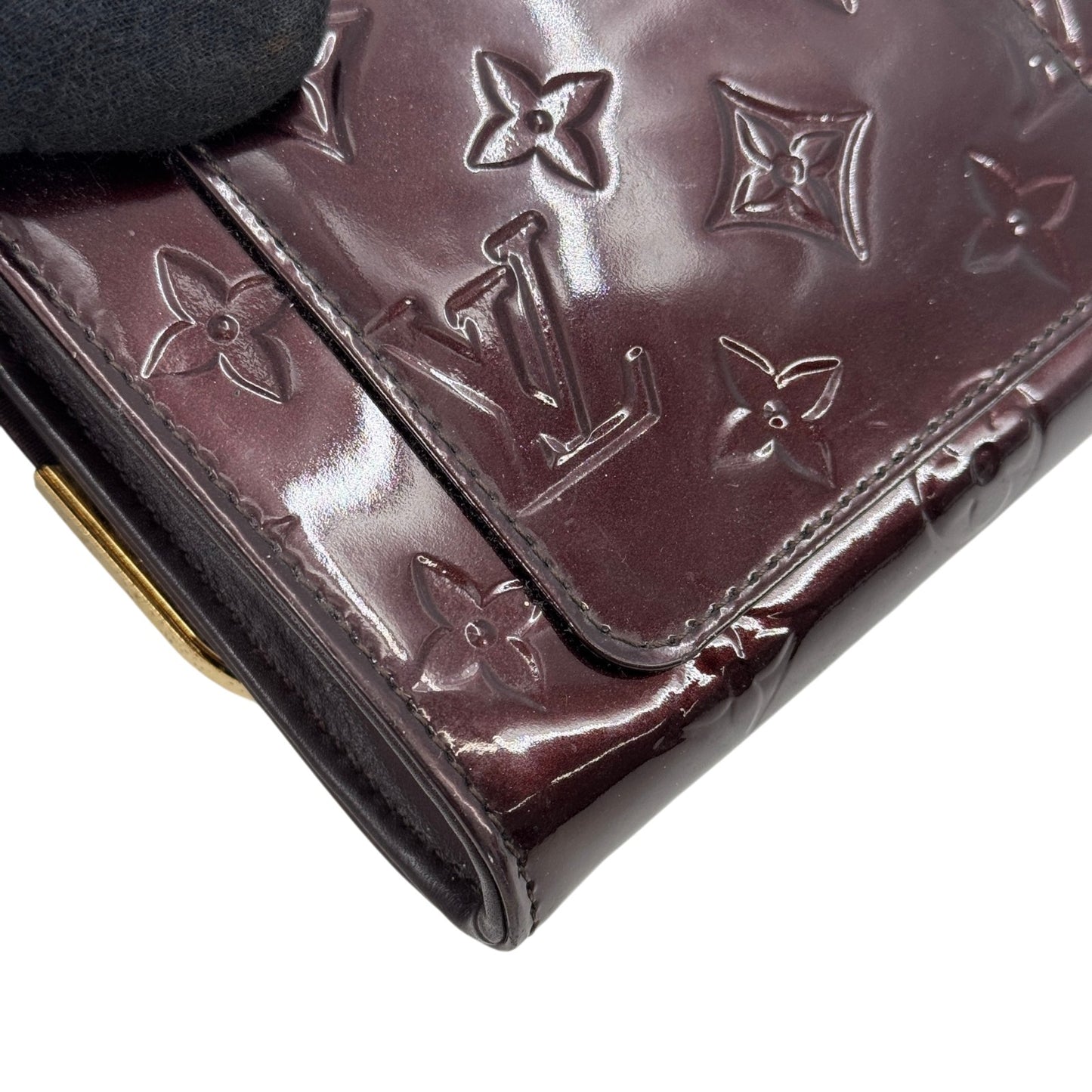 LOUIS VUITTON ポルトフォイユ・ロスモア モノグラム・ヴェルニ ボルドー 長財布 M91591