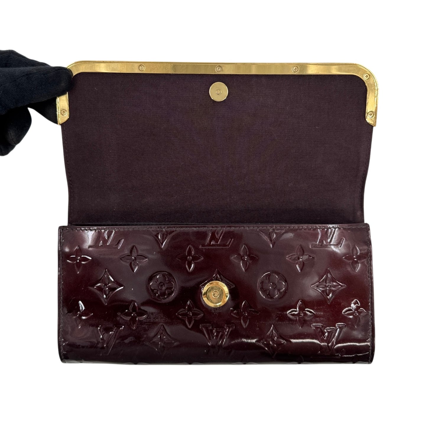 LOUIS VUITTON ポルトフォイユ・ロスモア モノグラム・ヴェルニ ボルドー 長財布 M91591