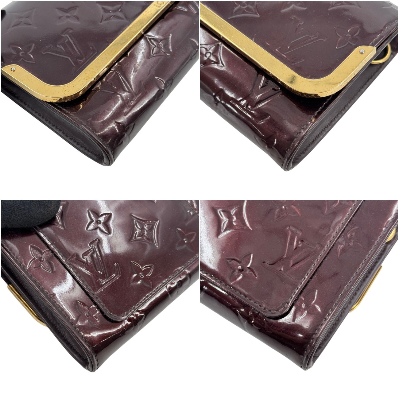 LOUIS VUITTON ポルトフォイユ・ロスモア モノグラム・ヴェルニ ボルドー 長財布 M91591
