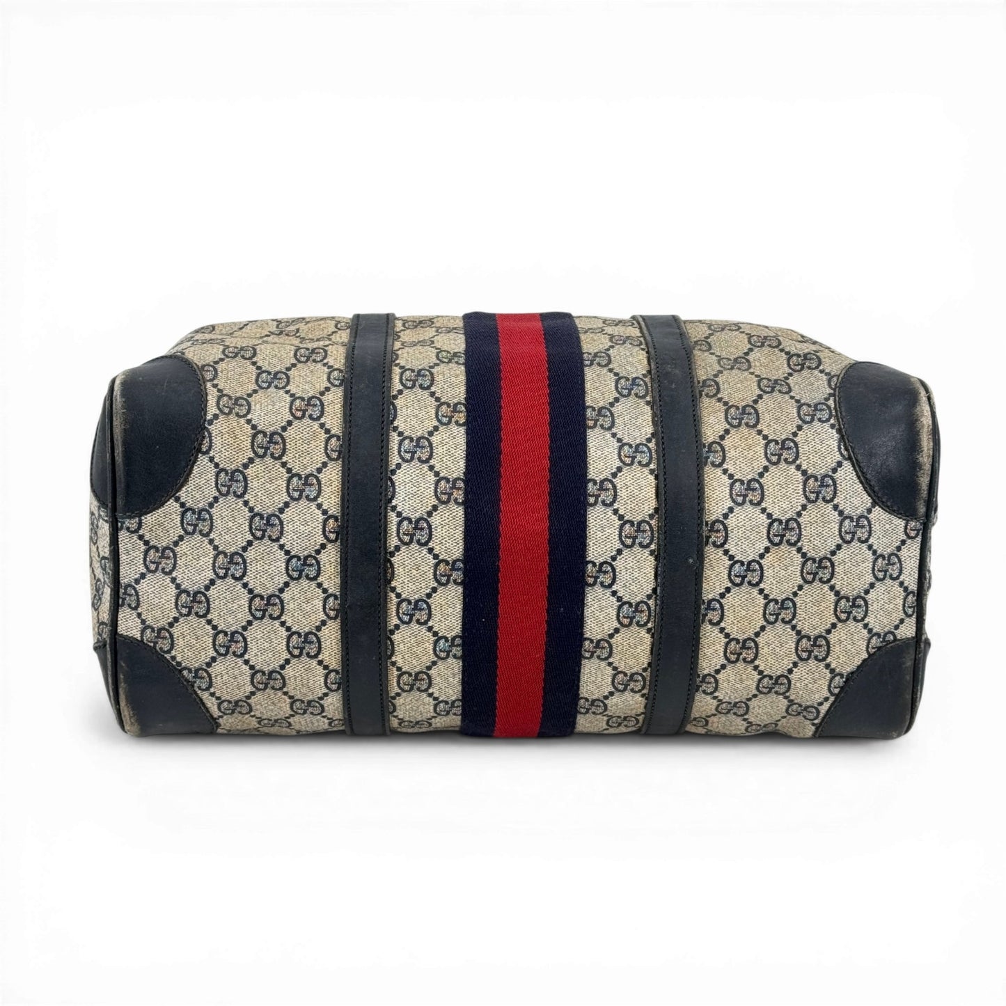 GUCCI GGスプリーム シェリーライン ベージュ ボストンバッグ
