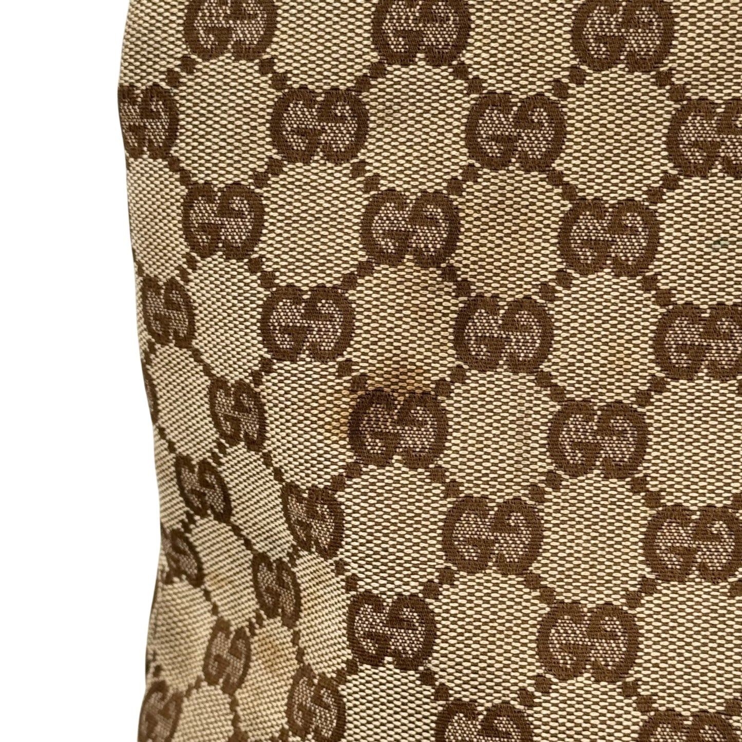 GUCCI GGキャンバス ベージュ×ホワイト トートバッグ