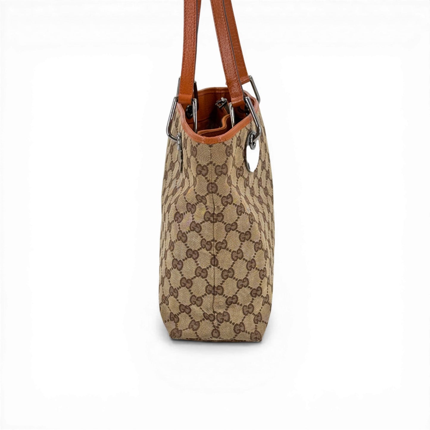 GUCCI GGキャンバス ベージュ×オレンジ ショルダー