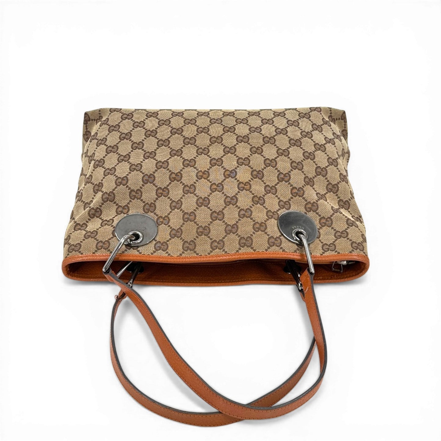 GUCCI GGキャンバス ベージュ×オレンジ ショルダー
