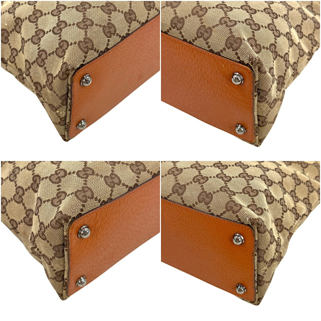 GUCCI GGキャンバス ベージュ×オレンジ ショルダー