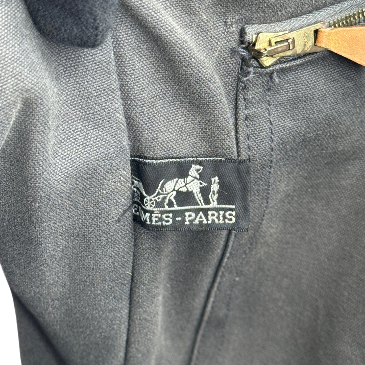 HERMES グレーキャンバス フールトゥーMM ハンドバッグ